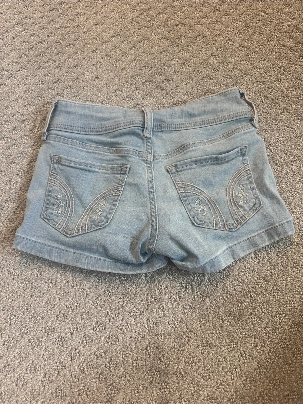 Hollister Light Wash Denim Short Shorts